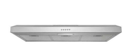 AKDY 36 in. 58 CFM Convertible Under Cabinet Range Hood in Brushed Stainless Steel with 2 Carbon Filters and Push Button - Lot 249