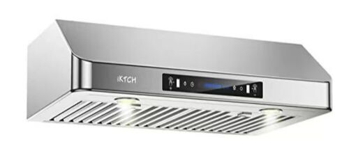 iKTCH 42 in. 900 CFM Ducted under the cabinet Range Hood in Stainless Steel with Gesture Control with light - Lot 248