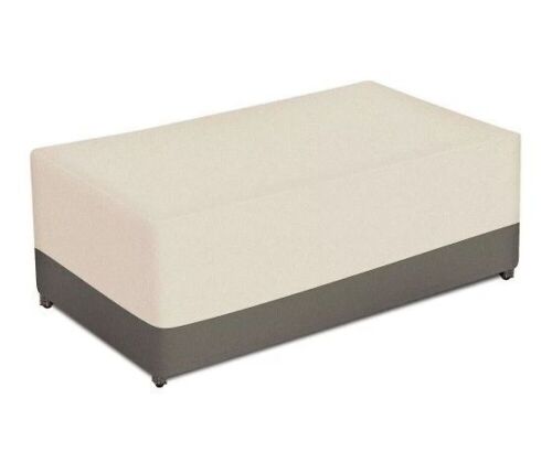  Rectangular Outdoor Furniture Cover, Heavy-Duty and Waterproof in Beige, 124 in. x 63 in. x 27 in. - Light Dirt - Lot 291