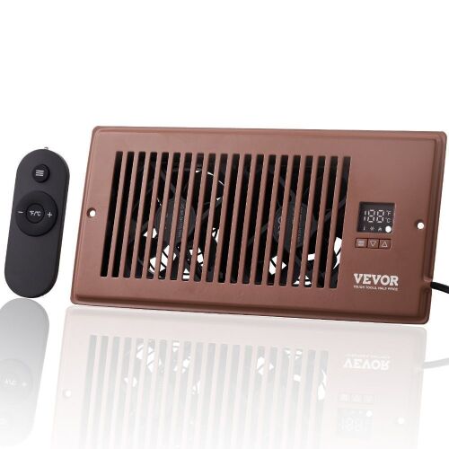 VEVOR Register Booster Fan, Fits 4” x 10” Register Holes, with Remote Control and Thermostat Control, Adjustable Speed  - Lot 563