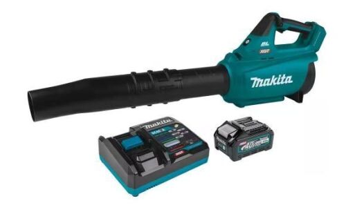 Makita XGT 40V max Brushless Cordless Leaf Blower Kit with Extra 40V Max XGT 4.0Ah Battery & Rapid Charger - Lot 81