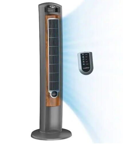 Lasko Wind Curve 42 in. 3-Speed Oscillating Tower Fan with Fresh Air Ionizer and Remote Control - Lot 227