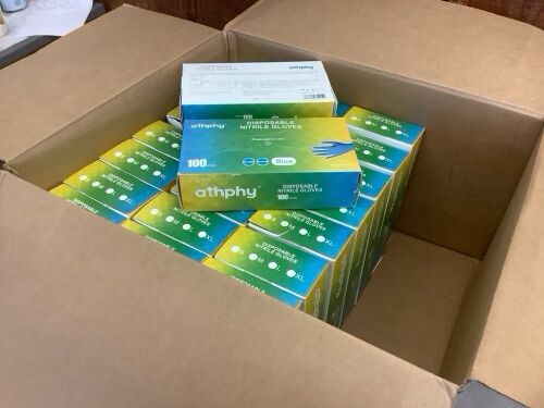 Lot of (23) Athphy Disposable Nitrile Gloves, 100pcs - Lot 514