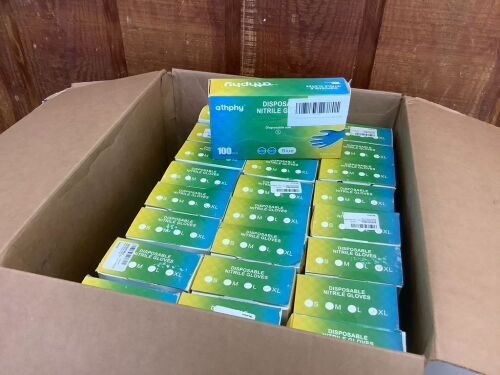 Lot of (25) Athphy Disposable Nitrile Gloves, 100pcs - Lot 534