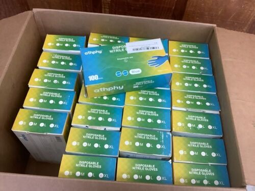 Lot of (27) Athphy Disposable Nitrile Gloves,100pcs - Lot 510