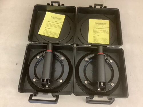 Lot of (2) ADT 8-Inch Vacuum Suction Cup with Lexan Handle for Lifting Granite/Glass  - Lot 222