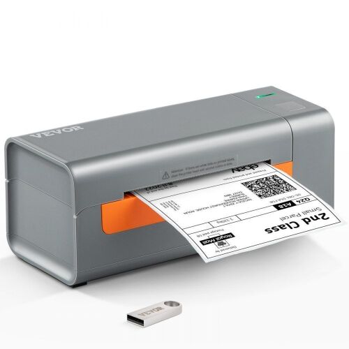 VEVOR 4x6 Thermal Label Printer for Width of 1.57" - 4.25" Labels, w/Auto Label Recognition & Japanese Rohm Printer Head - Lot 452