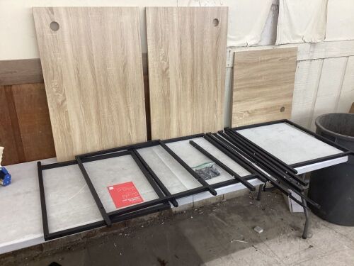 Modular L-Shaped Office Desk w/Customizable Setup 94.5in - Missing 1 Foot Pad, Unknown if Hardware Complete - Lot 343