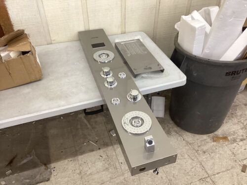 VEVOR 6 in 1 LED Shower Panel Tower System Rainfall and Mist Head Stainless Steel with Adjustable Body Jets - Missing Hardware - Lot 445
