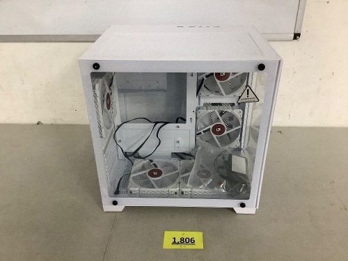 White PC Case dent in side - Lot 1806