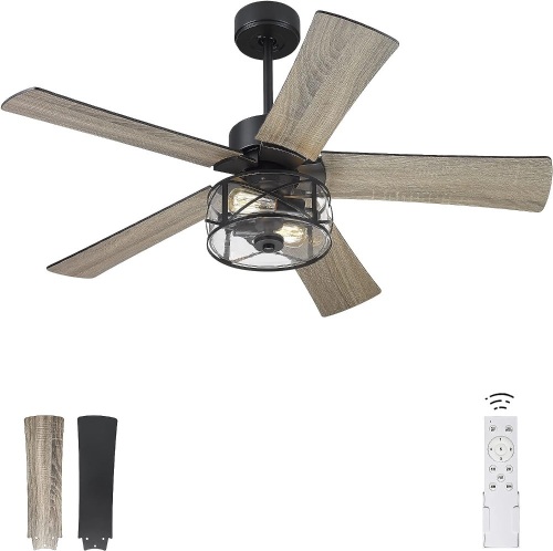 YOUKAIN Farmhouse Ceiling Fan - Lot 1880