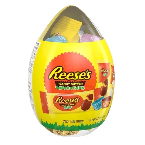 REESE'S, Assorted Milk Chocolate White Creme Peanut Butter Treats, Easter Candy, 4.2 oz, Plastic Egg - Lot 1906