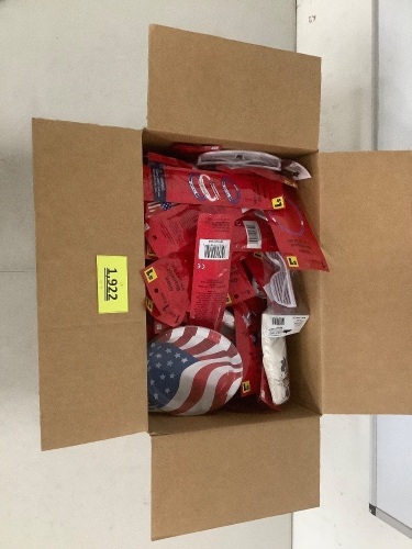 Box Of Assorted 4th Of July Supplies - Lot 1922