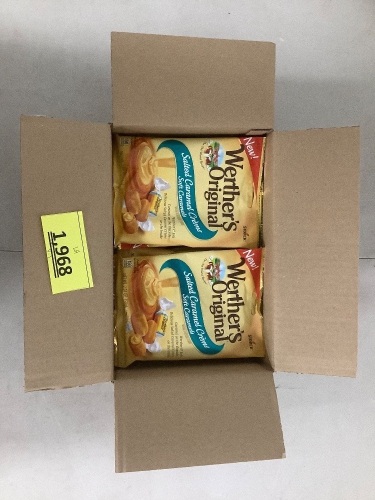 Box Of Bags Of Werther's Original Salted Carmel Creme Soft Caramels 12 Count - Lot 1968