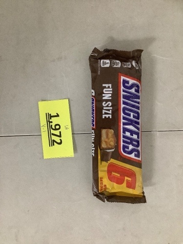 Box Of Snickers Fun Size Packages 6pk/24ct - Lot 1972