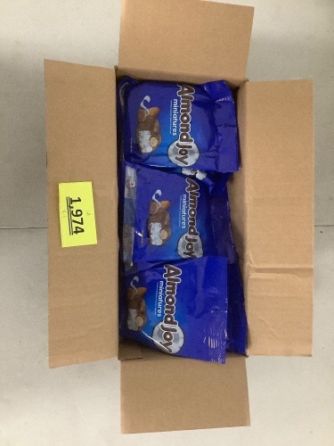 Box Of Bags Of Almond Joy Miniatures 12 Count - Lot 1974