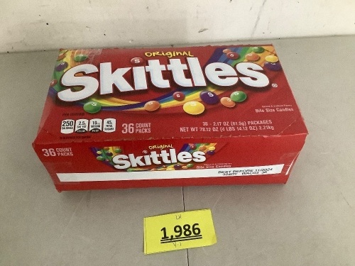 36 COunt Box Of Original Skittles - Lot 1986