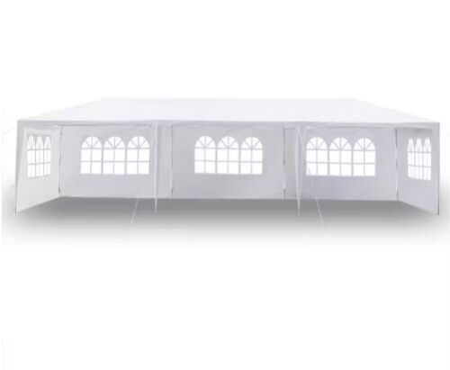  10 ft. x 30 ft. White Party Wedding Tent Canopy 5 Sidewall - Lot 172