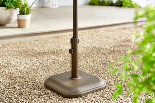 StyleWell 26 lbs. Concrete and Resin Patio Umbrella Base in Brown - Lot 253