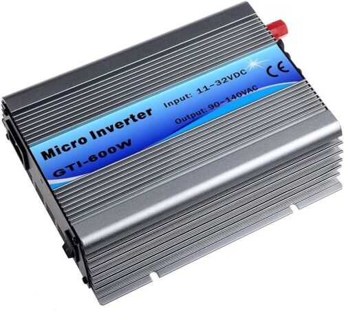 Y&H Grid Tie Inverter 600W Stackable DCDC15-28V PV Input AC110V MPPT Pure Sine Wave Micro Inverter fit for 12V Solar Panel/24V Battery  - Lot 372