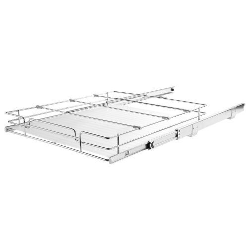VEVOR 14"W x 21"D Heavy Duty Pull Out Cabinet Organizer, Chrome-Plated Steel - Lot 529