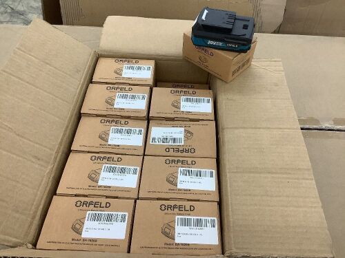 Case of (20) Orfeld 20V Lithium-Ion Battery Pack  - Lot 246