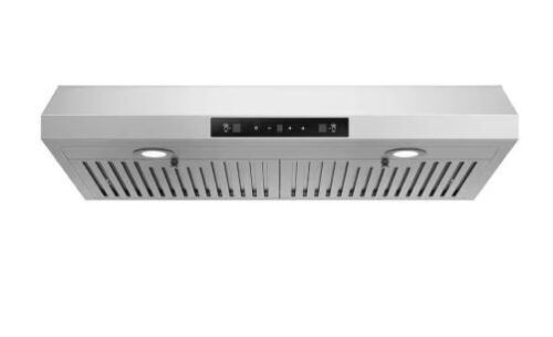 30 in. 356 Max Blower CFM Ducted Under-Cabinet Range Hood with Square Corner Panel and Light in Stainless Steel - Lot 319