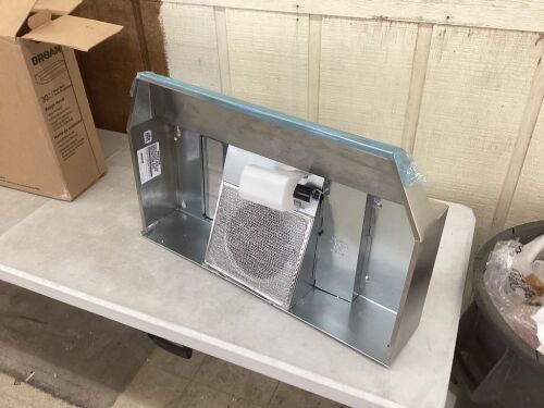 Broan-NuTone 40000 Series 30 in. 210 Max Blower CFM Ducted Under-Cabinet Range Hood with Light in Stainless Steel - Light Damage to Side - Lot 410