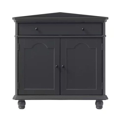 StyleWell Dowden Charcoal Black Corner Cabinet - Lot 89