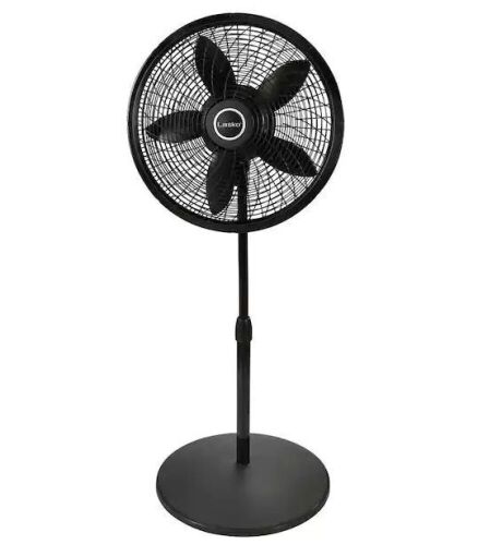Lasko 18 in. 3 Speeds Cyclone Pedestal Fan in Black with Adjustable Height, Oscillating - Lot 676