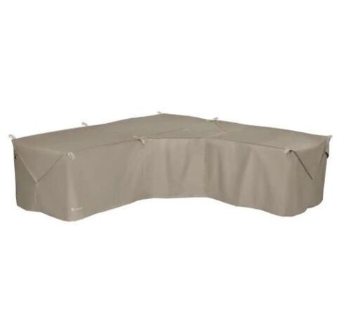 Classic Accessories Storigami 100 in. L x 100 in. W x 31 in. H Goat Tan Easy Fold V-Shaped Sectional Cover - Lot 608