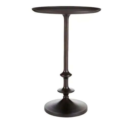 Bellkirk Round Dark Bronze Metal Accent Table  - Lot 613