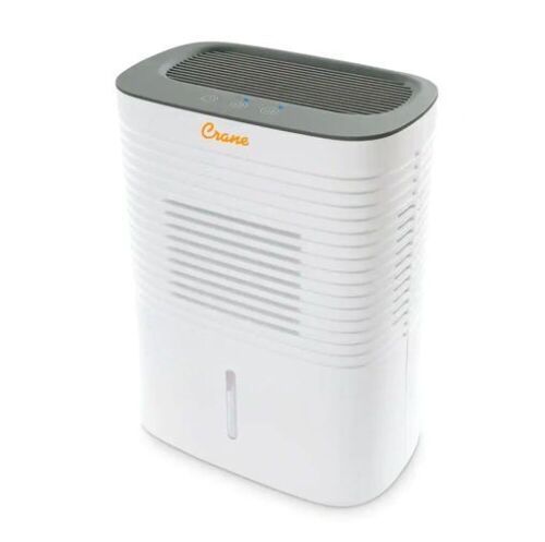 Crane 4 Pint Compact Dehumidifier with 2 Settings for Small to Medium Rooms up to 300 sq.ft. - Lot 710