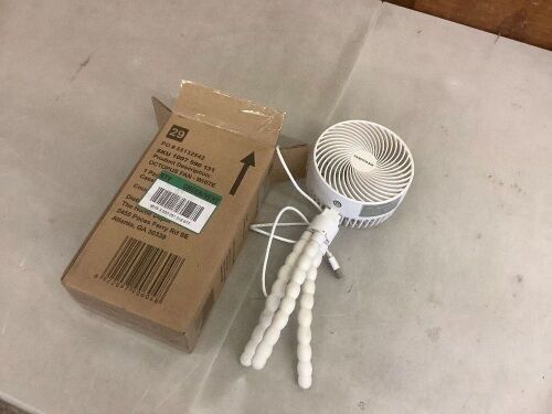 Hampton Bay 5 in. Mini Portable Personal Octopus Clip on Fan in White - Lot 216