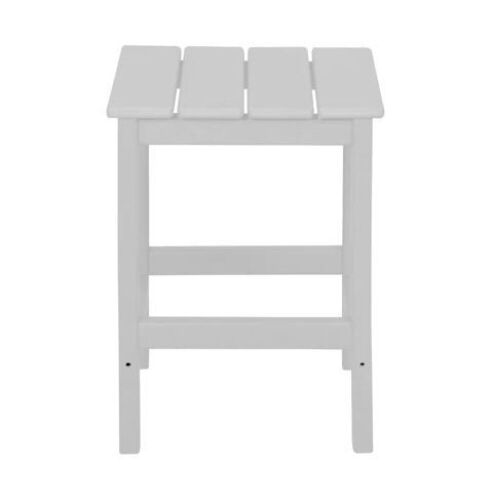 MASON White Poly Outdoor Adirondack Side Table - Lot 220
