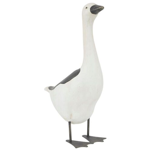 Maple and Jade 25" x 8" Garden Duck Sculpture in White and Gray - Lot 221