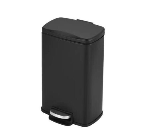 Innovaze 1.3 Gal Rectangular Matte Black Step-On Trash Can - Lot 239
