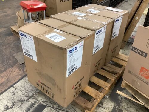 Lot of (3) Clatina Black Stacking Chairs, 2 Pack - Uninspected - Lot 59
