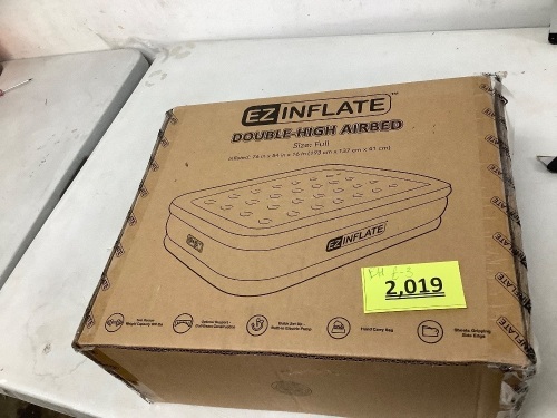 EZ Inflate Double High Airbed Size Full - Lot 2019