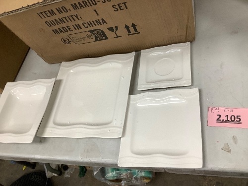 Malacasa 30 Piece Ivory White Dinnerware Set - Lot 2105