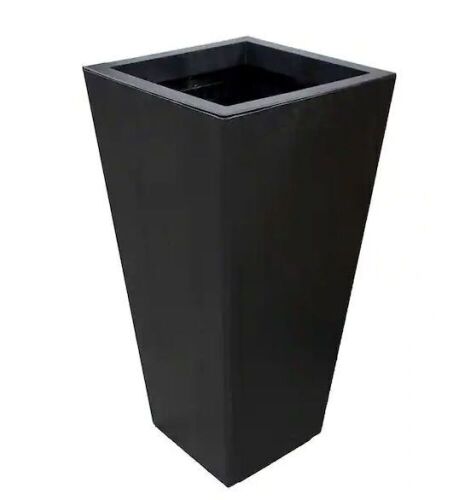 Lot of (2) Tierra Verde Sonata 17.8 in. x 36 in. Slate Rubber Self-Watering Planter Decorative Pots - Lot 85
