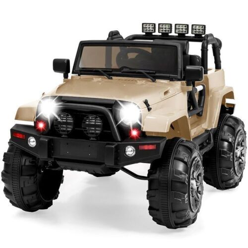12V Kids Ride-On Truck Car Toy w/ 3 Speeds, LED, Remote, Bluetooth  - Lot 88