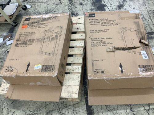 Lot of (2) Sturgess 24 in. W x 32 in. H Rectangular Medicine Cabinet with Mirror - Lot 119