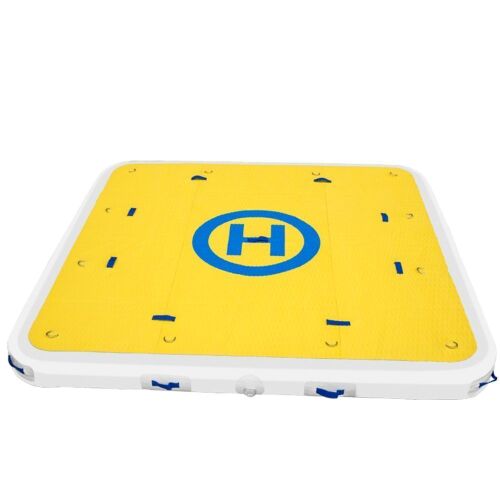 VEVOR Inflatable Dock Platform 7’x7’x6”, 10- to 12-Person, with Electric Air Pump & Hand Pump  - Lot 202