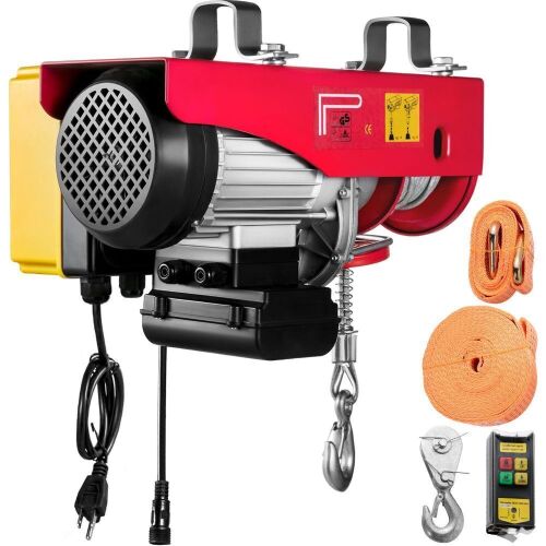 VEVOR 1100LBS Electric Hoist with Wireless Remote Control & Single/Double Slings, 110V  - Lot 310