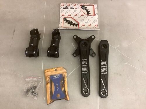 Bicycle Crank Set and Handlebar Stems - Lot 334