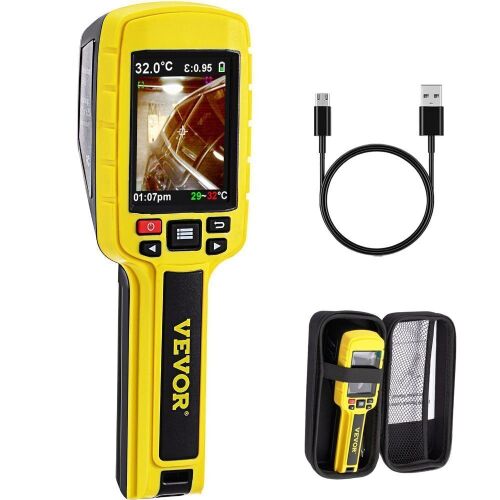 VEVOR Thermal Imaging Camera, 60x60 IR Resolution Infrared Camera with 2.8" Color Display Screen, Built-in SD Card and Li-ion Battery - Lot 336