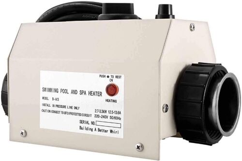 3KW 220V Electric Water Heater fit for Thermostat for Max 528 Mini Gallon Swimming Pool and SPA - Lot 356