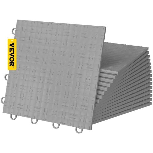 VEVOR Non-Slip Diamond Plate Garage Flooring Tiles Interlocking, 12'' x 12'', 25 pcs - Lot 380