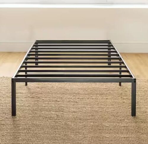 Mellow Metal Platform Bed Frame with Heavy Duty Steel Slats, Black, Twin XL - Lot 435